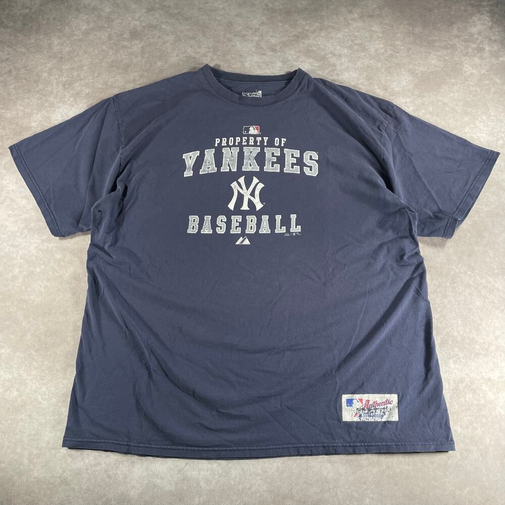 Majestic New York Yankees Faded Y2K Baseball 2XL T-shirt